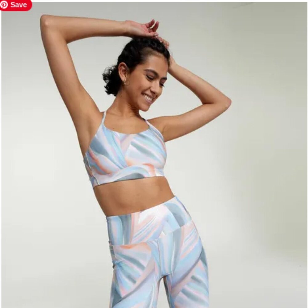 CALIA Women's Energize Strappy Crossback Sports Bra - Mother of Pearl